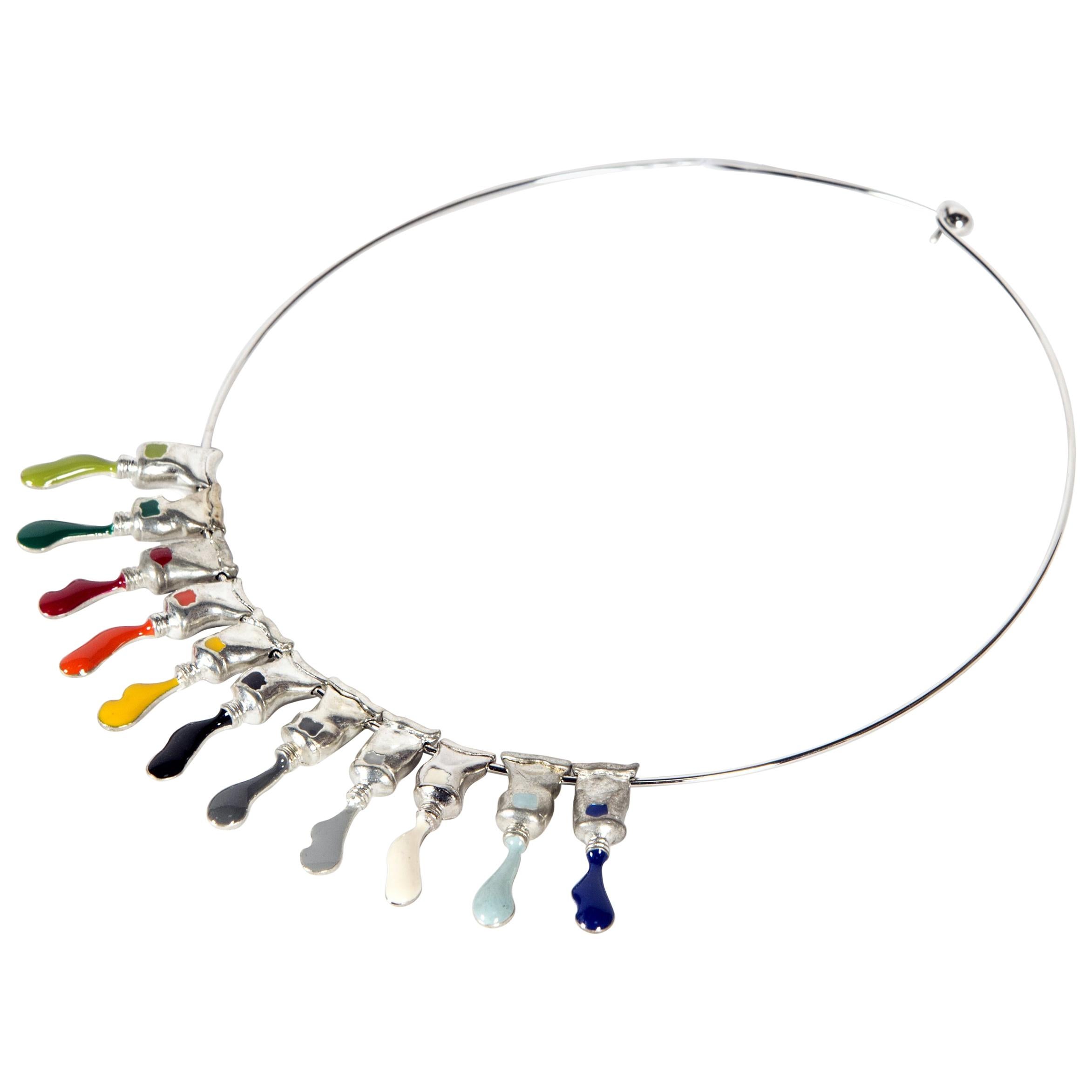 Necklace "Paint Tubes" by Artist Arman, 2001