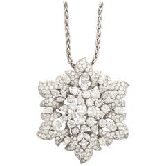Necklace Pendant Brooch Diamond Flower