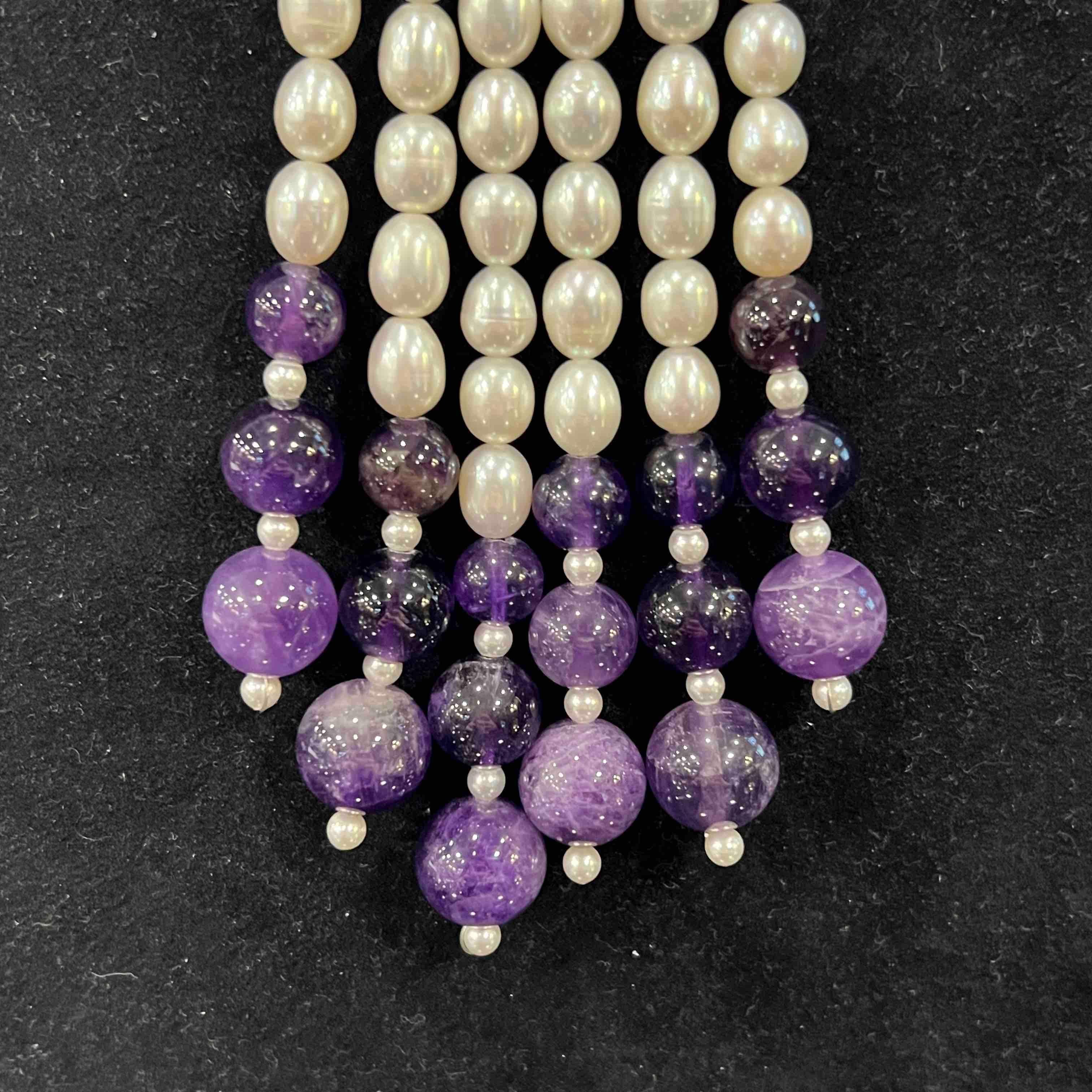 Women's Necklace Philippe Ferrandis freshwater pearls For Sale