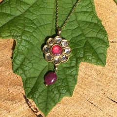 Necklace, Polki Diamonds, Ruby 22, Karat Gold