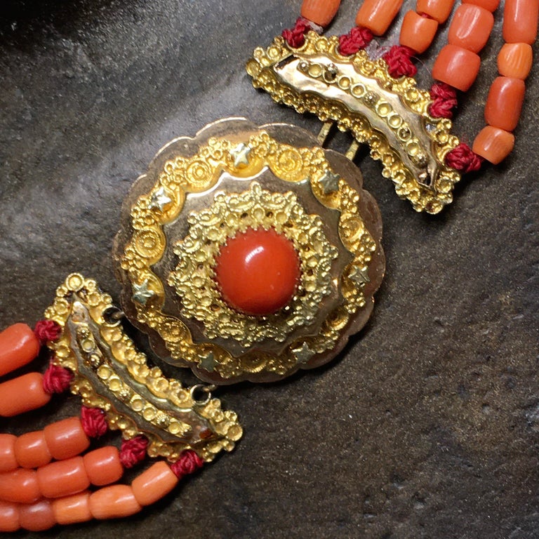 Necklace Red Coral Gold Netherlands Antique Natural Mediterranean Coral For Sale at 1stDibs dutch coral necklace red coral necklace red coral value