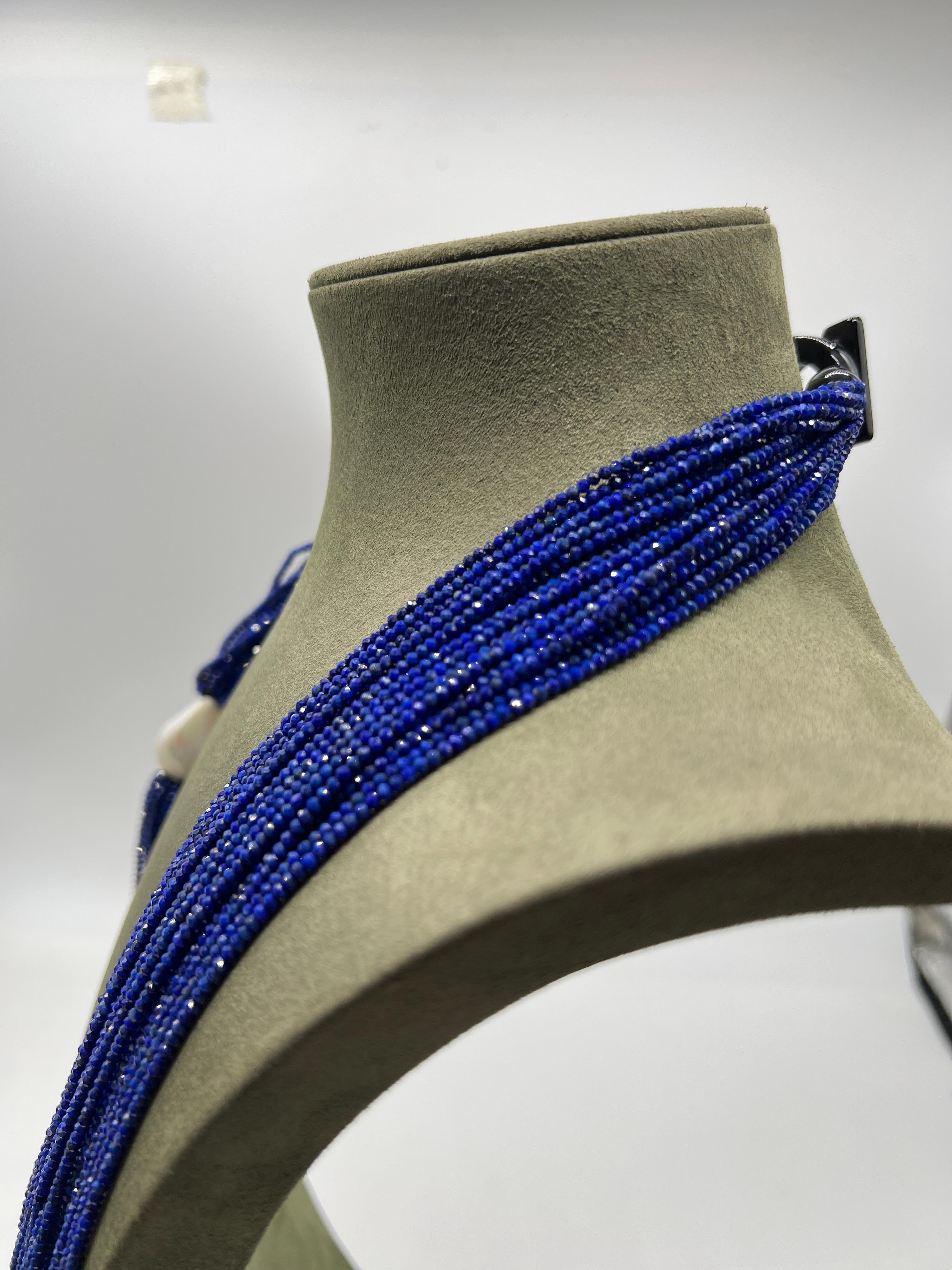 Collier Sautoir lapis-lazuli perle baroque bakélit Neuf - En vente à Vannes, FR