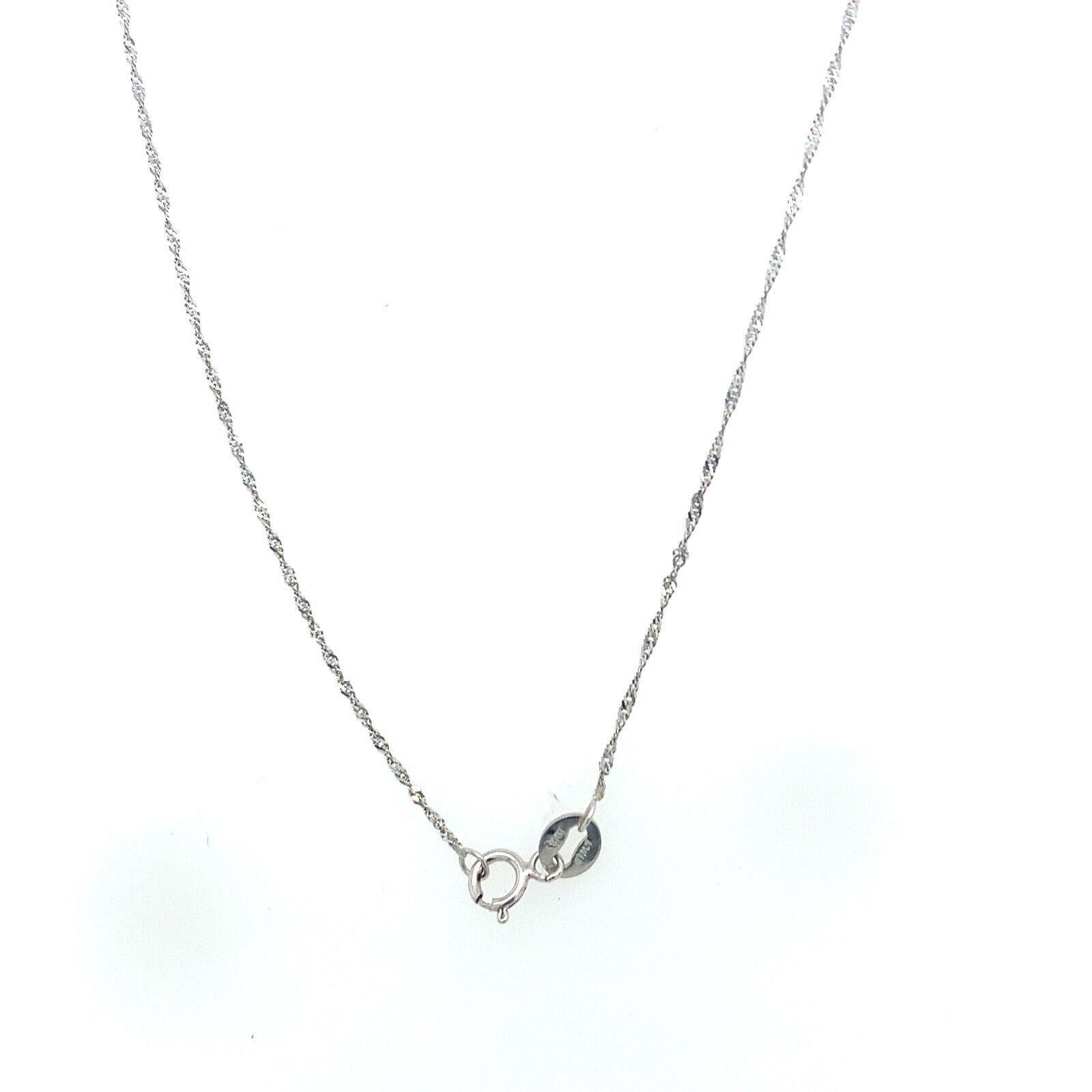 Round Cut Necklace Set with 0.30ct Natural Round Brilliant Cut Diamonds in 18ct White Gold For Sale