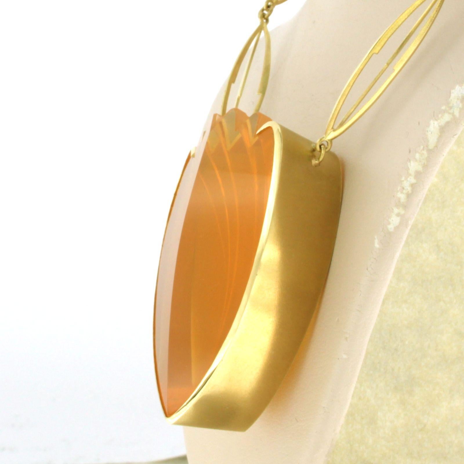 Halskette mit Opal aus 18k Gelbgold - 53 cm lang Damen im Angebot