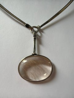 Necklace Signed Vivianna Torun Bülow-Hübe and Georg Jensen Silver Rutile Quartz