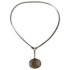 Necklace Signed Vivianna Torun Bülow-Hübe and Georg Jensen Silver Rutile Quartz