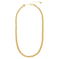 Necklace Slim Braid Liquid Minimal Snake Chain 18 Karat Gold-Plated Silver Greek