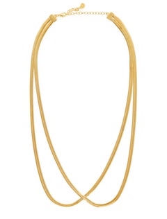 Necklace Slim Chain Liquid Minimal Snake Chain 18 Karat Gold-Plated Silver Greek
