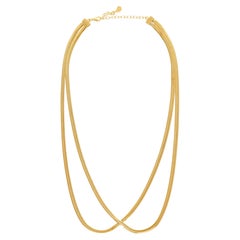 Necklace Slim Chain Liquid Minimal Snake Chain 18 Karat Gold-Plated Silver Greek