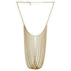 Necklace Statement Multi Snake Chain Gold-Plated Brass Greek Jewelry