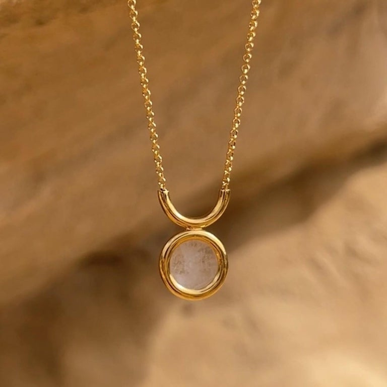 Necklace Tul with mountain crystal gold For Sale at 1stDibs