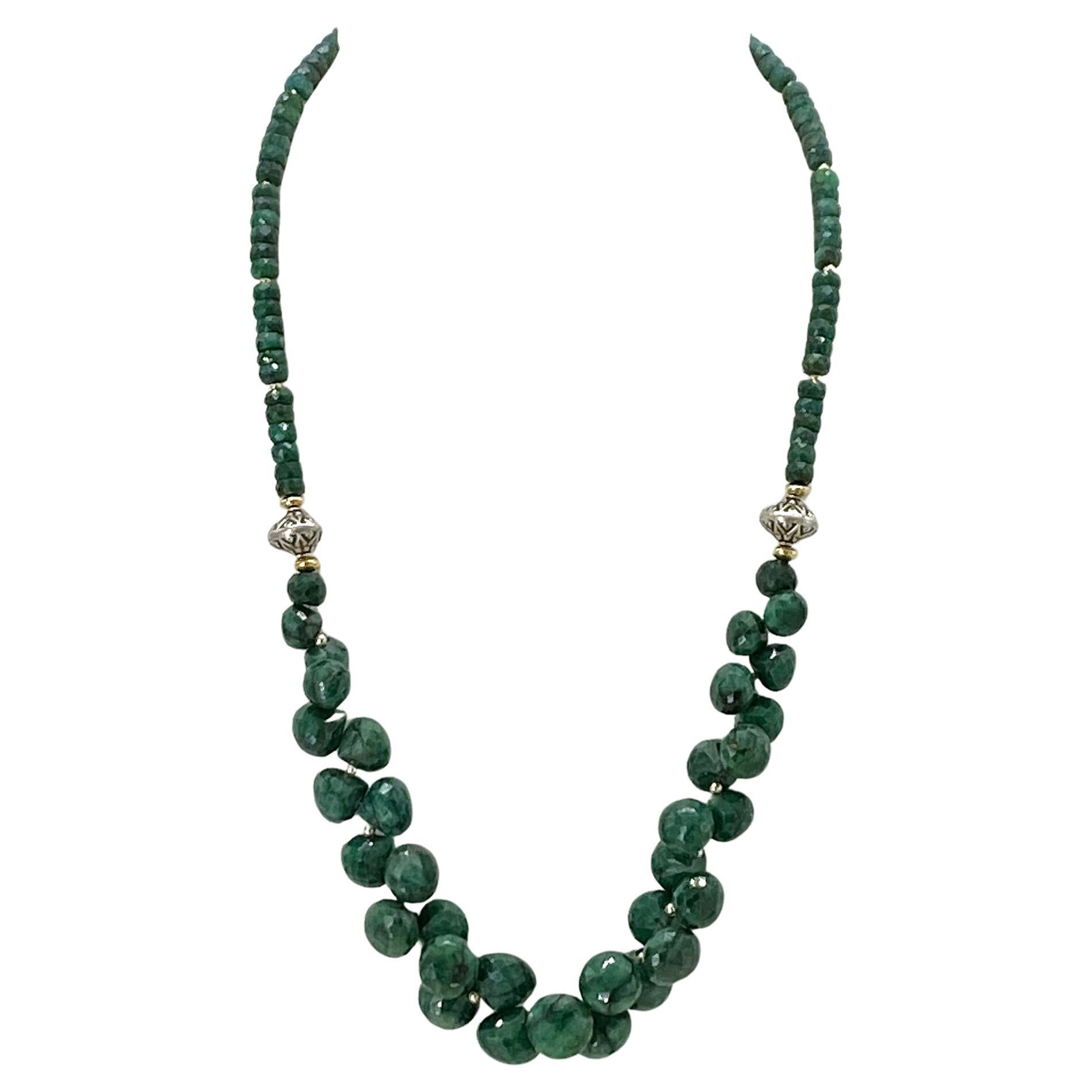 Necklace with 14K Gold Filled and Sterling Finding Green Ruby In New Condition For Sale In Atlanta, GA