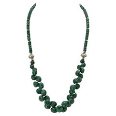 Collier avec rubis vert en or 14K et Sterling Ruby