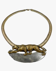 Necklace with a panther pendant