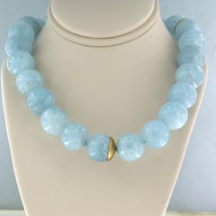 Collier avec amazonite avec émail et diamants Or jaune 18k