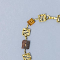 Collier en or 19,2 carats avec de l'ambre