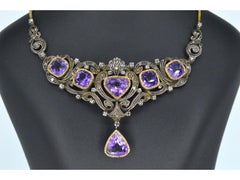 Necklace with Amethysts and Diamonds
