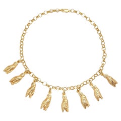 Halskette mit Schleiereulen-Anhängern  placcatura Oro 18kt e Diamanti