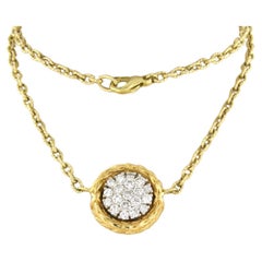 Necklace with Diamonds 0.90 ct, 18k bicolour gold