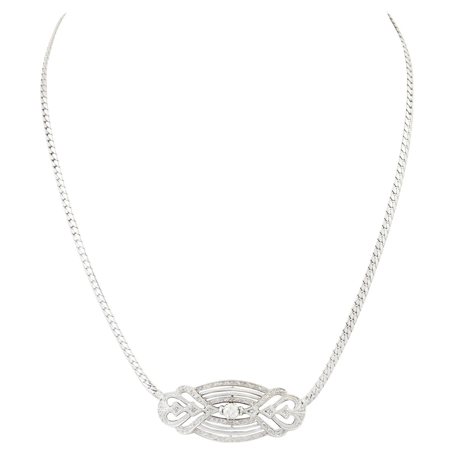 Necklace with Diamonds For Sale