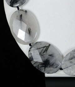 Collier de perles de quartz hyalin