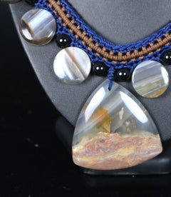 Necklace with Mexican Agate Plates