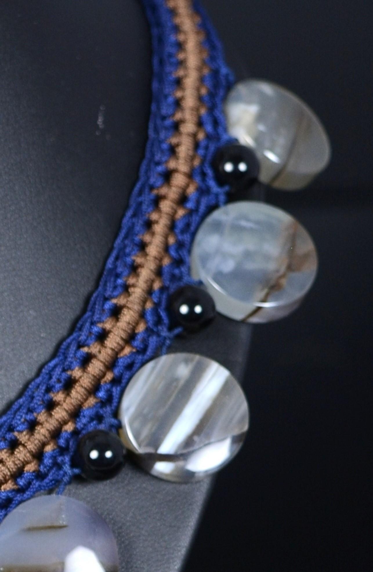 Halskette mit mexikanischen Achatplättchen im Zustand „Gut“ im Angebot in Madrid, ES