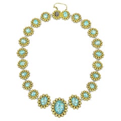 Necklace with Mohave Blue Turquoise & Zircon, Dimitrios Exclusive K115