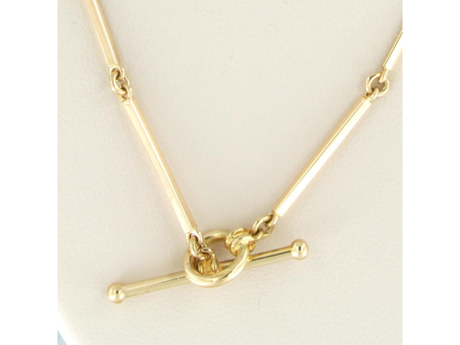 Collana con perla e diamante a forma di pera fino a 1,01ct in oro rosa 18k In condizioni ottime in vendita a The Hague, ZH
