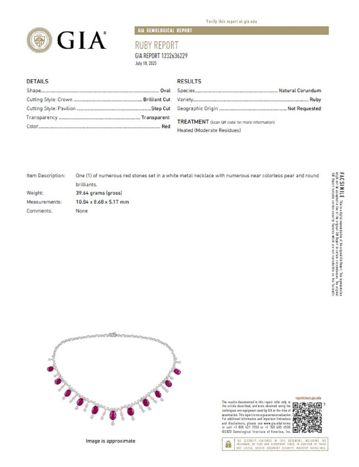 Collar con Rubí y Diamantes en Nuevo estado para la venta en LA, CA