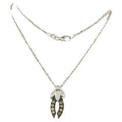 Collar con colgante de diamantes talla brillante hasta 0,20 ct Oro blanco 18k