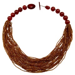 Collane Agathe Rosso Assonite e Bakelite