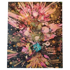 "Nectar, " 2025  A Large Black and Multicolor Abstract Painting by Lowell Boyers