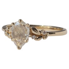 Nectar Pear Lab Diamond Engagement Ring in 14K Gold by Anastassia Sel Jewelry