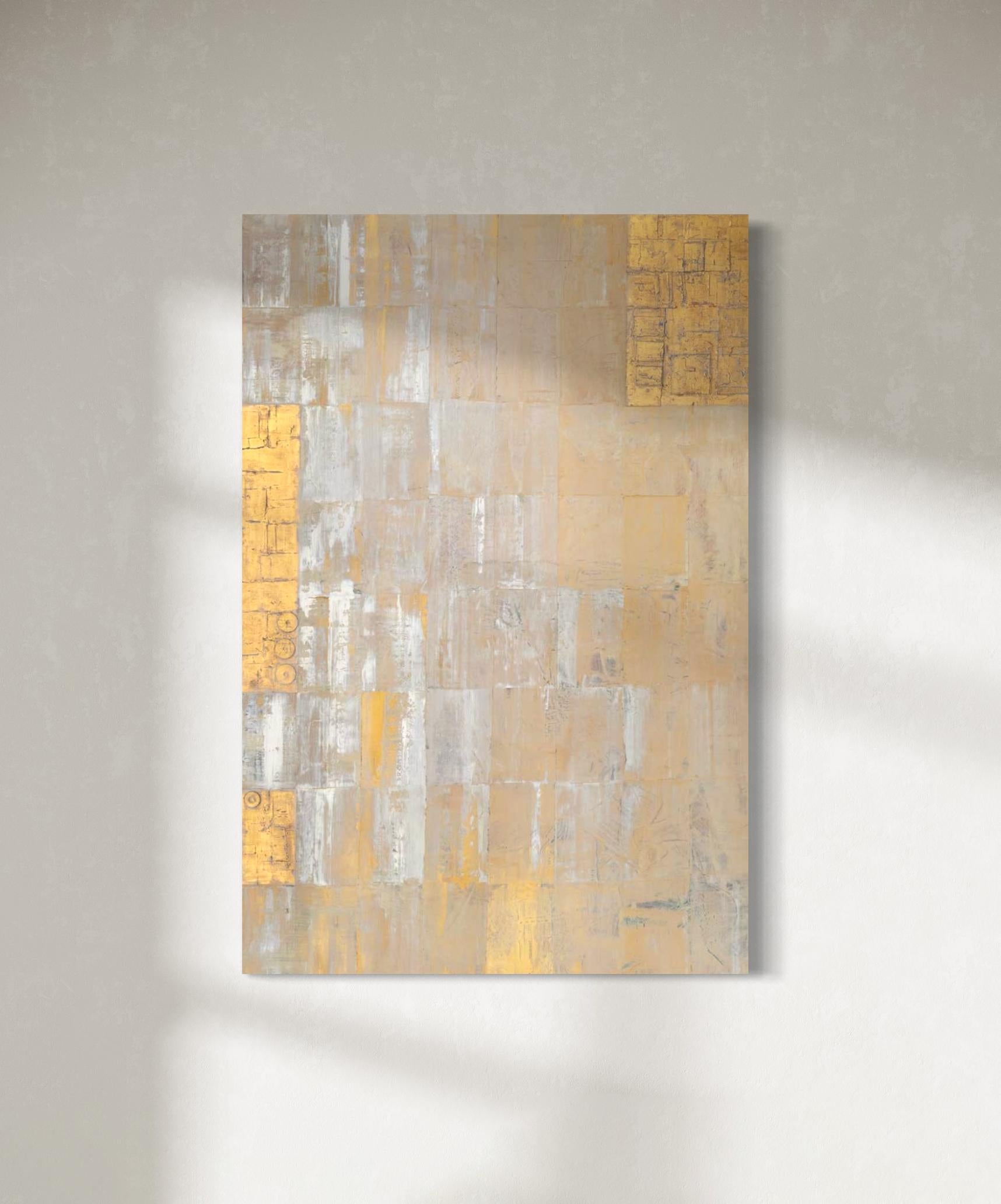 Abstract Painting di Ned Martin - "Il risveglio di Fausto", pittura ad olio astratta contemporanea