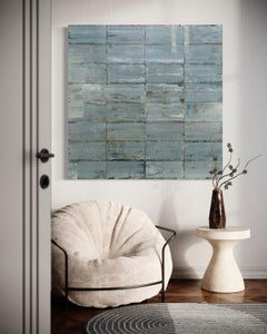 "First Glance" Abstract Geometric Oil Painting