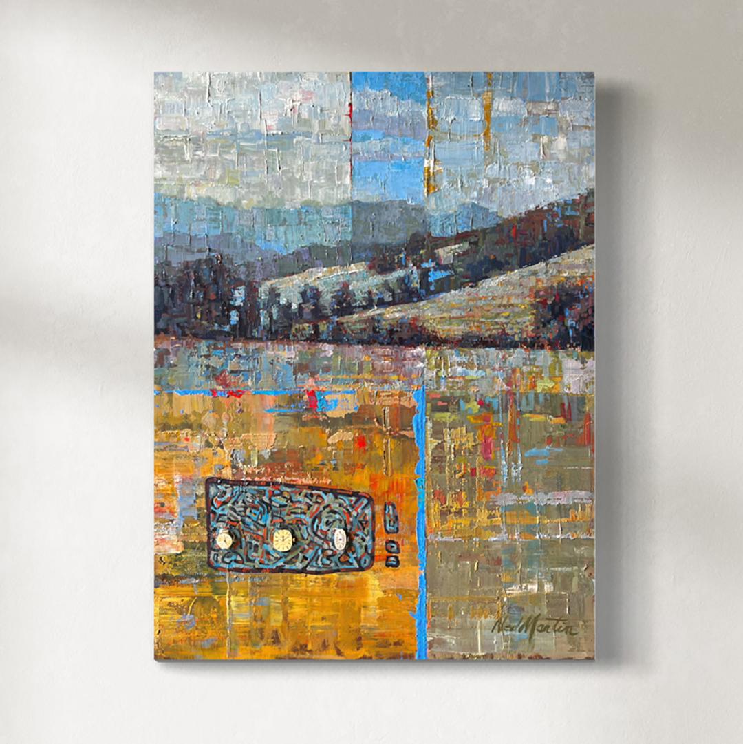 "Ricordi dimenticati" Pittura astratta di paesaggio