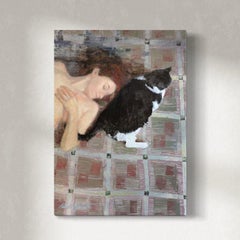 "Día de pereza", pintura abstracta de retrato