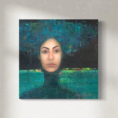 "Espíritus a través del Tiempo VI, " Pintura Abstracta Retrato
