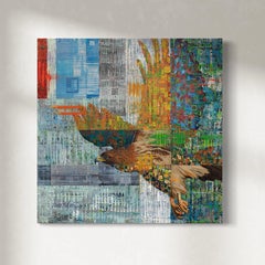 "Walk Softly, " Abstract Eagle Painting