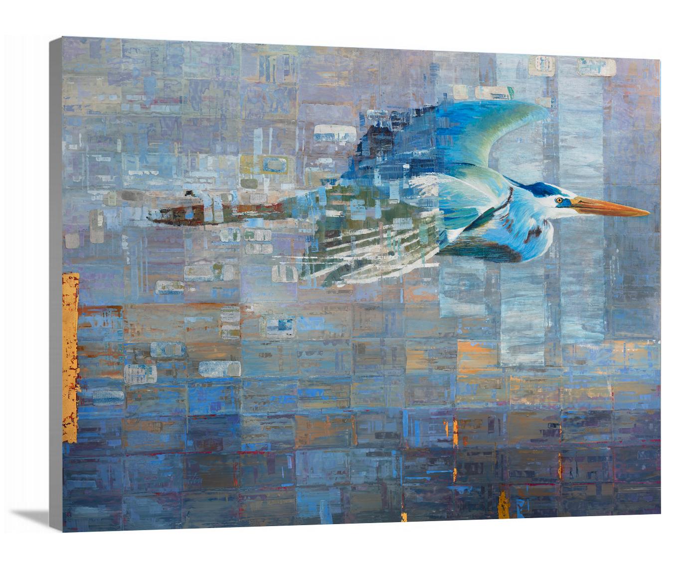 large heron print