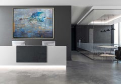 "Airone azzurro in volo", stampa giclée in edizione limitata, 45" x 60".