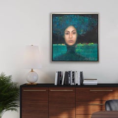 "Espíritus a través del tiempo VI, " Lámina Giclee enmarcada de edición limitada, 40" x 40"