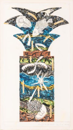 Ned Smyth "Fossili: Albero della vita" Tecnica mista