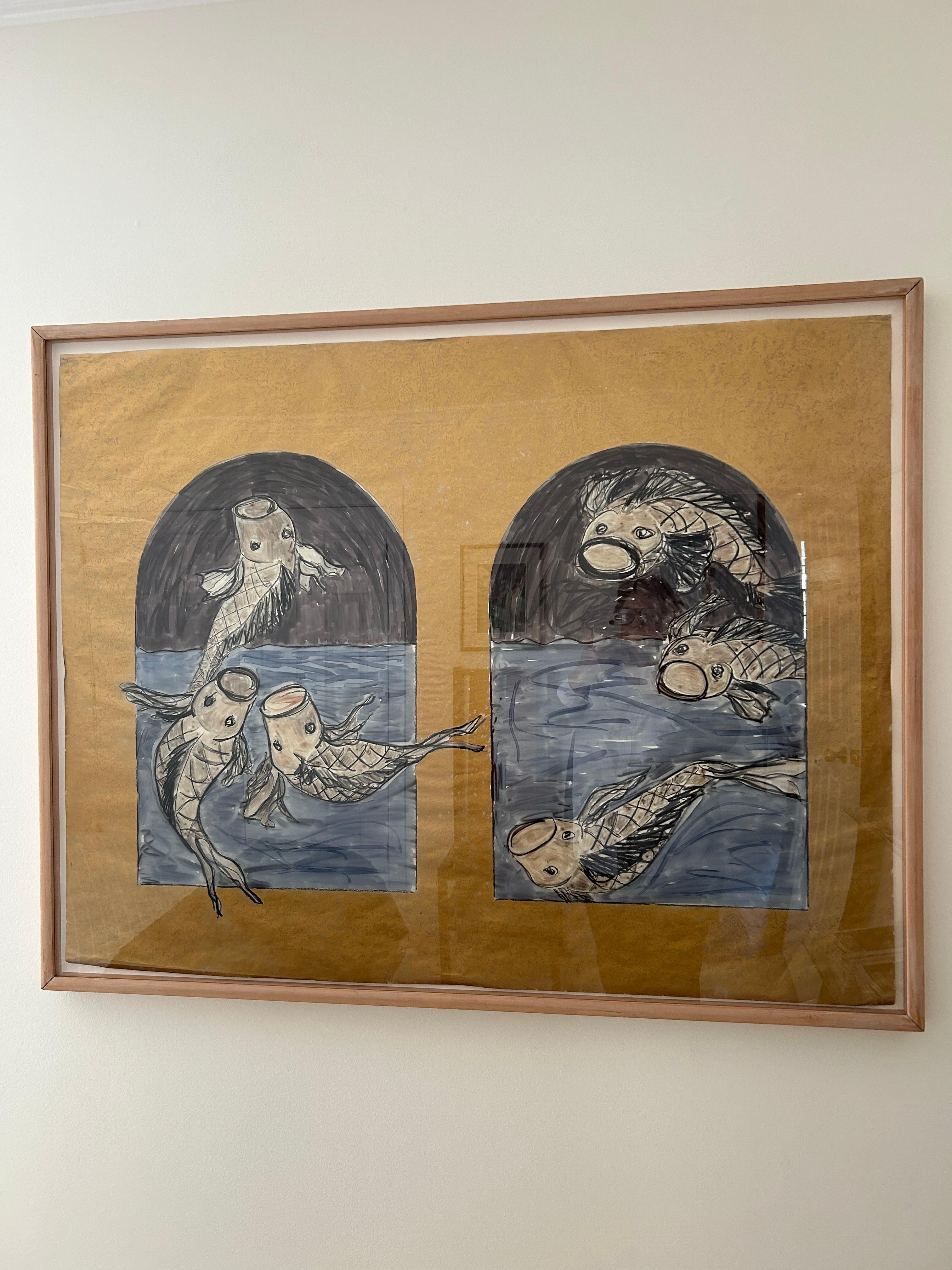 This work on paper is from 1979 when Smyth exploring themes of nature in architecture and landscape. 

From the age of one, Smyth was regularly taken to museums and churches across Europe, while his father, Craig H. Smyth, researched Renaissance