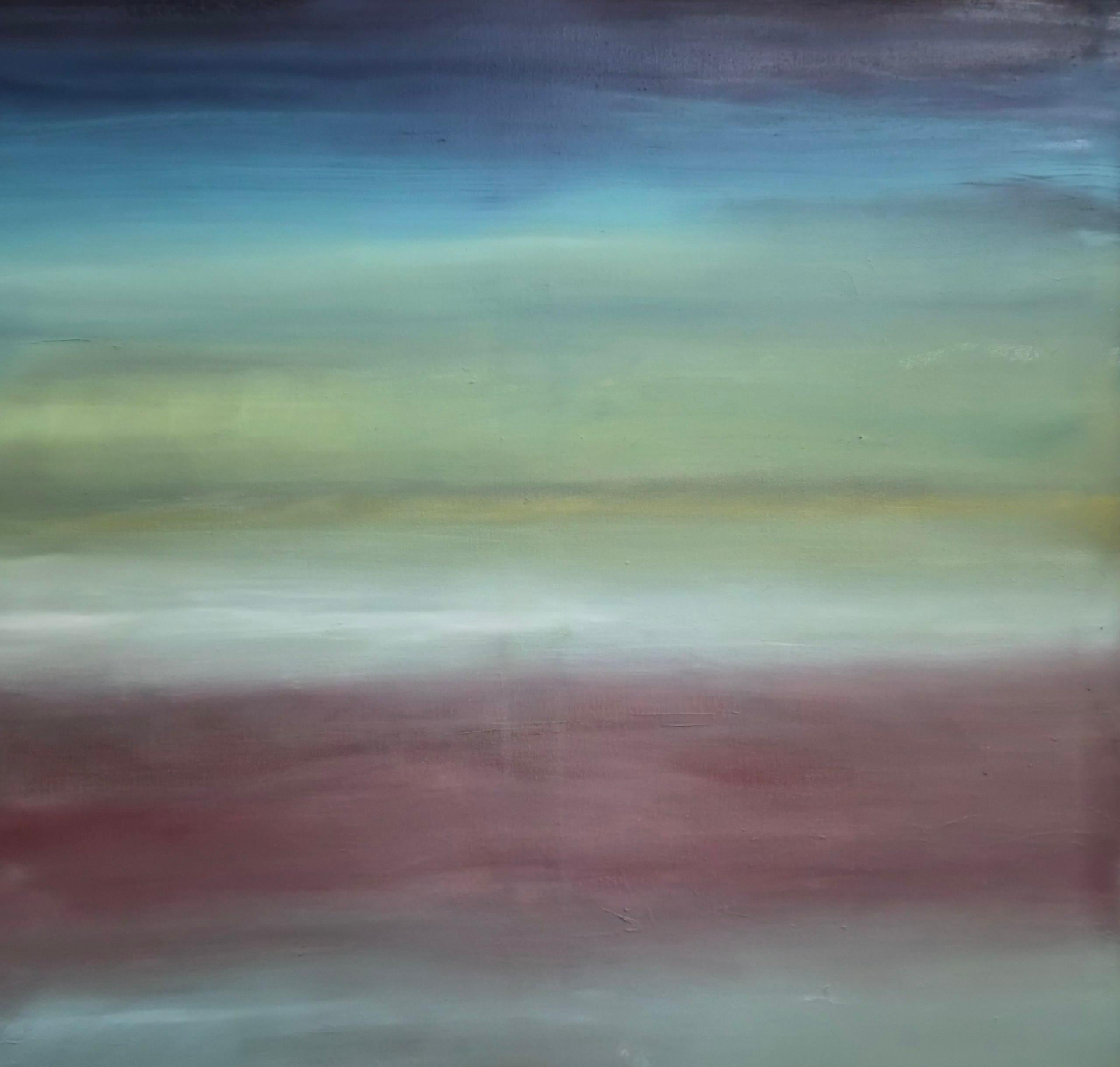 Spring Sky Abstract Painting, Oil on Canvas, 75x75 cm, 2010- - Art by Neda Dana-Haeri