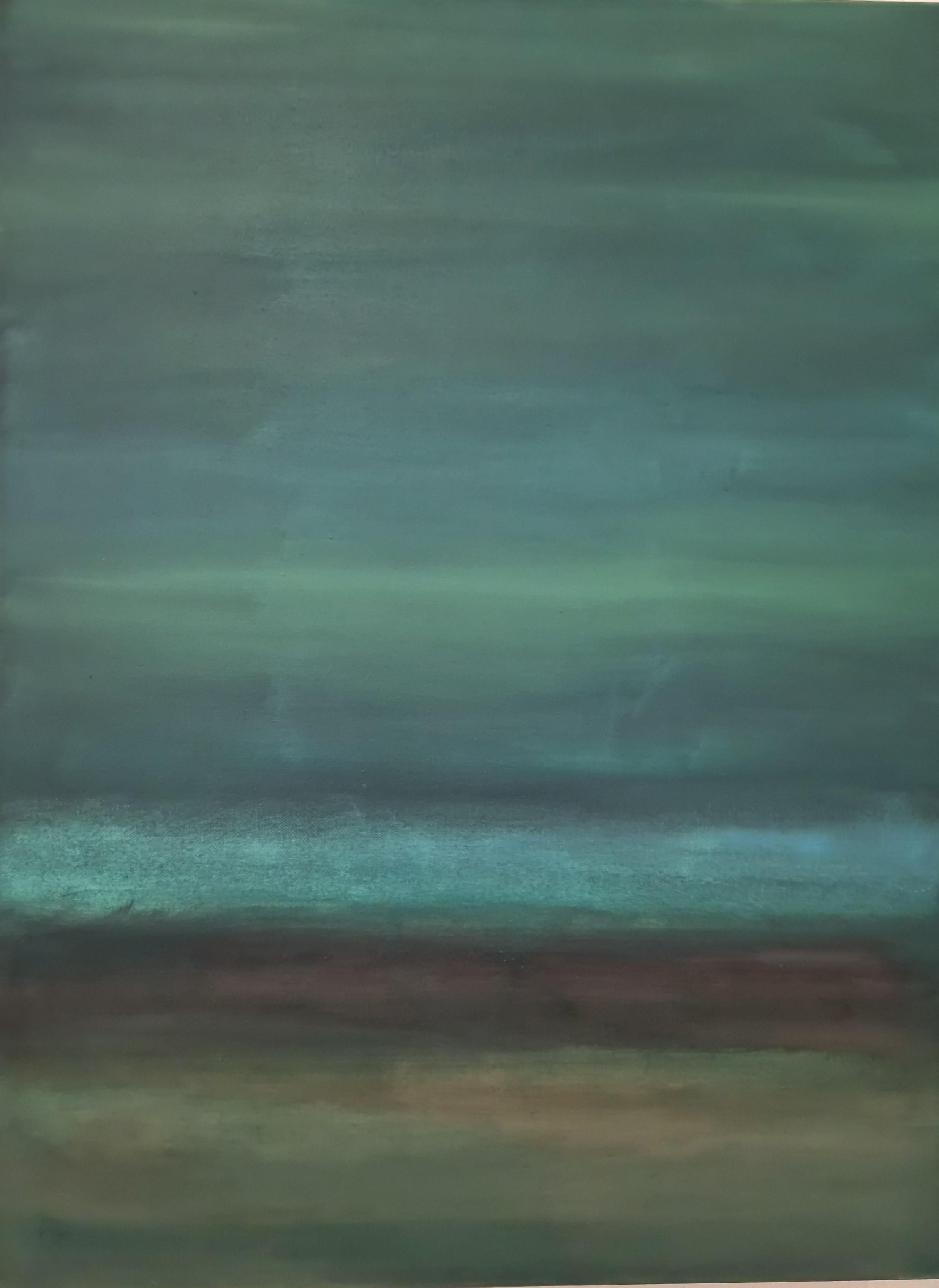 The Moon Like a Flower 2 - Painting, Oil on canvas
