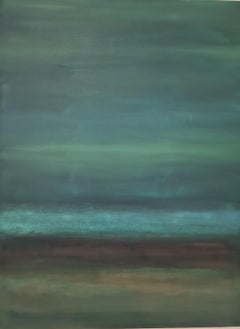 Der Mond wie eine Blume 2 - Gemälde, Öl auf Leinwand