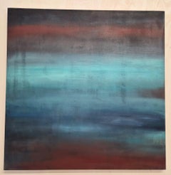 Der Mond wie eine Blume - Gemälde, Öl auf Leinwand