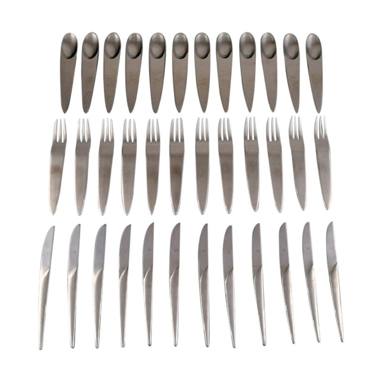 Nedda El-Asmar for Gense, Appetize Lunch Service in Stainless Steel For Sale